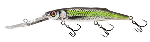 Salmo Freediver 12cm Silver Chartreuse Shad - Super Deep Runner Floating