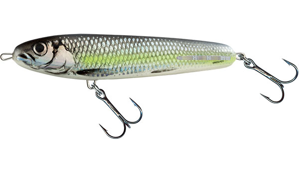 Salmo Sweeper 10cm Silver Chartreuse Shad - Sinking