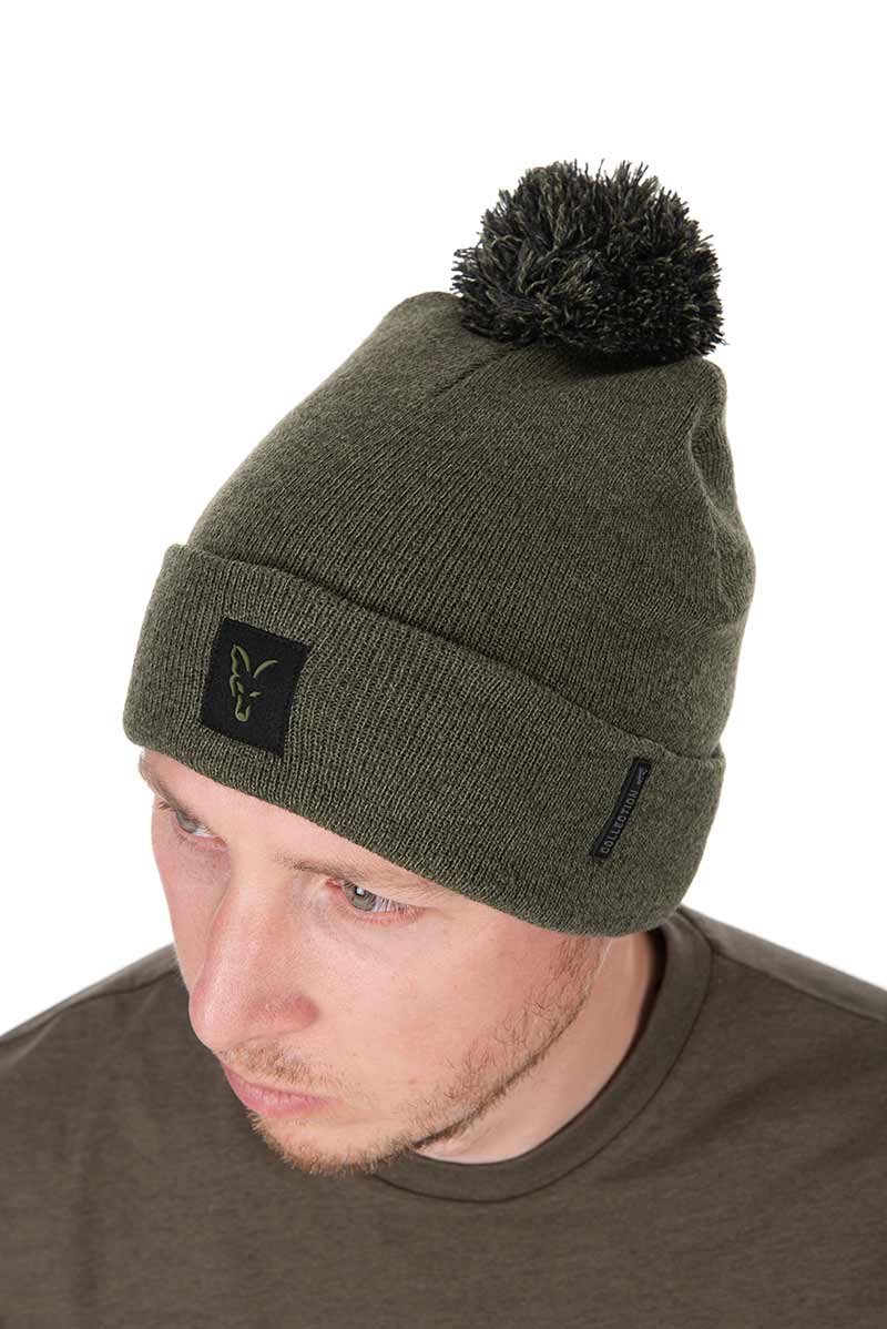 chh037_fox_collection_bobble_hat_green_and_black_abovejpg