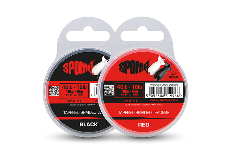 dbl009-008_spomb_tapered_braided_leaders_red__black_40lb_18lb_pairjpg