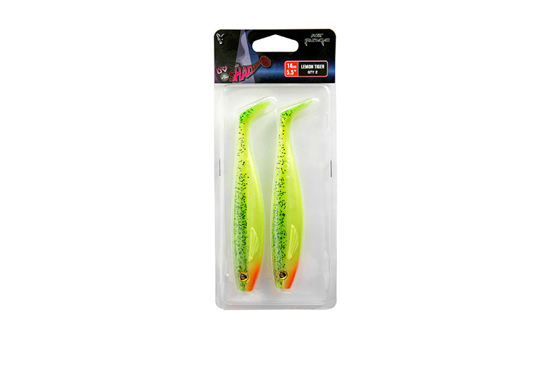 Fox Rage Pro Shad Single Colour Packs Rage Pro Shad 14cm / 5.5" UV Lemontiger x 2pcs