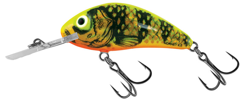 Salmo Rattlin' Hornet 5.5cm Gold Fluoro Perch - Floating