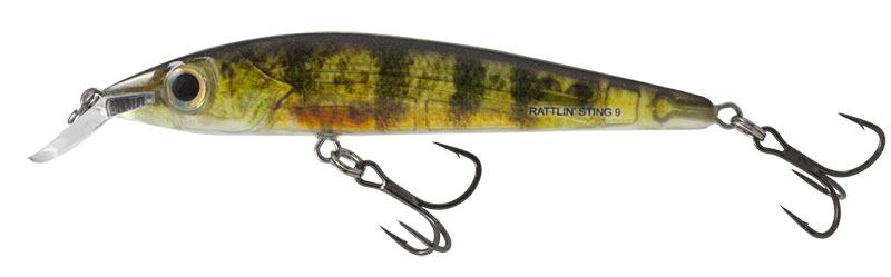 Salmo Rattlin’ Sting 9cm Real Yellow Perch - Suspending