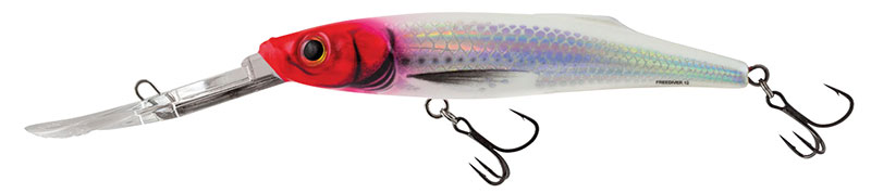 Salmo Freediver 9cm Holographic Red Head - Floating