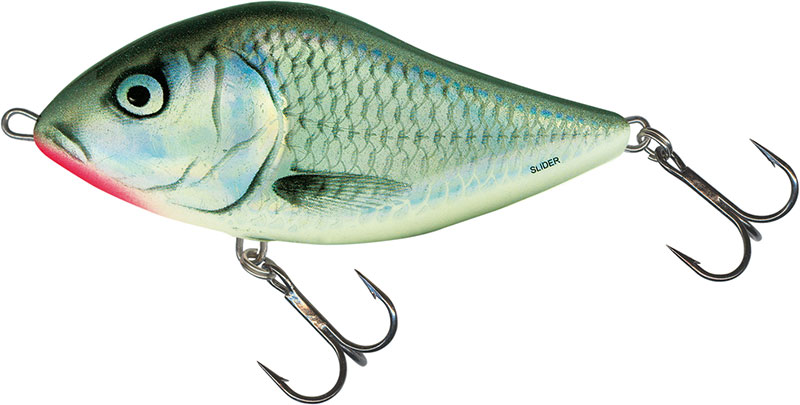 Salmo Slider 7cm Holographic Grey Shiner - Floating