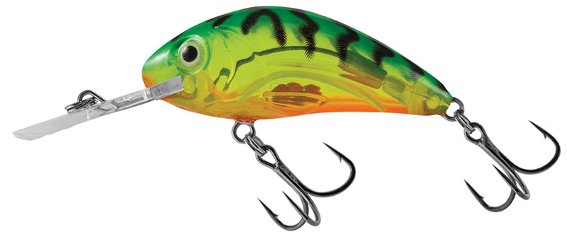 Salmo Rattlin' Hornet 4.5cm Clear Hot Green Tiger - Floating