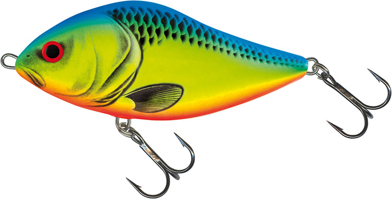 Salmo Slider 12cm Chartreuse Blue - Sinking