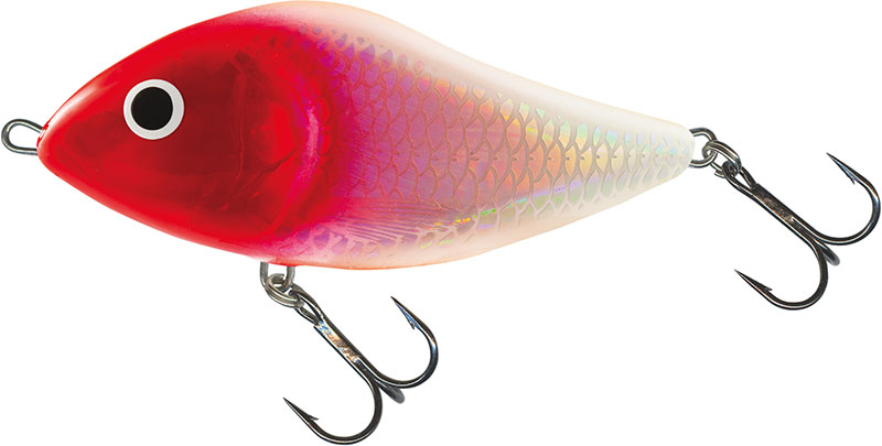 Salmo Slider 12cm Holographic Red Head - Sinking