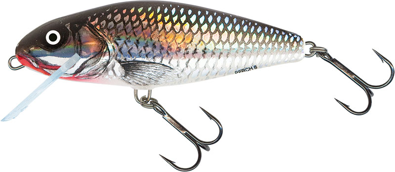 PERCH SHALLOW RUNNER - 14cm HOLOGRAPHIC GREY SHINER