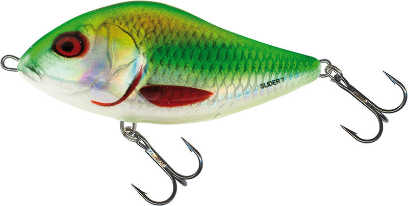 SLIDER FLOATING - 12cm HOLOGRAPHIC GREEN ROACH