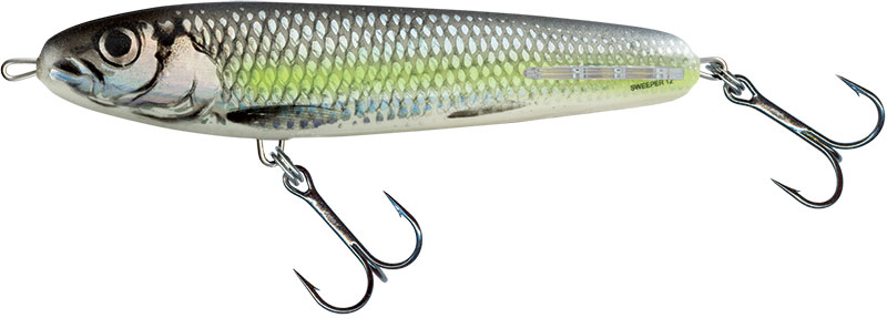 Salmo Sweeper 12cm Silver Chartreuse Shad - Sinking