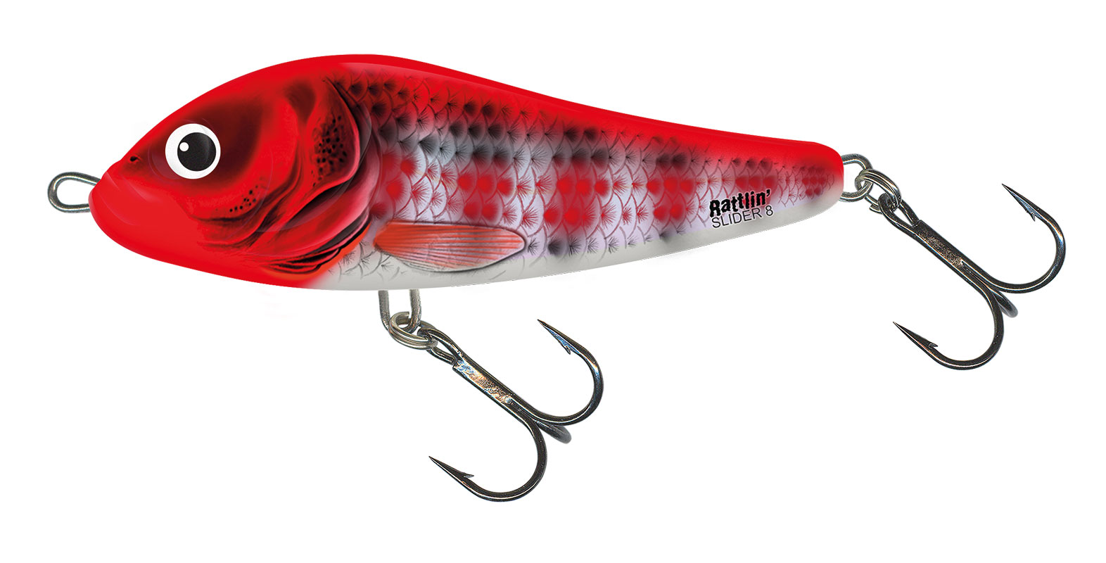 Salmo Rattlin' Slider 11cm Holo Red Head Striper - Sinking