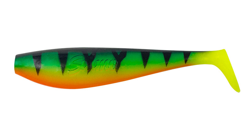 Salmo Walleye Shad Fire Tiger UV 5pc