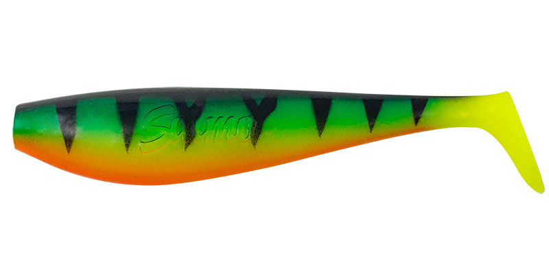 Salmo Walleye Shad Fire Tiger UV 5pc